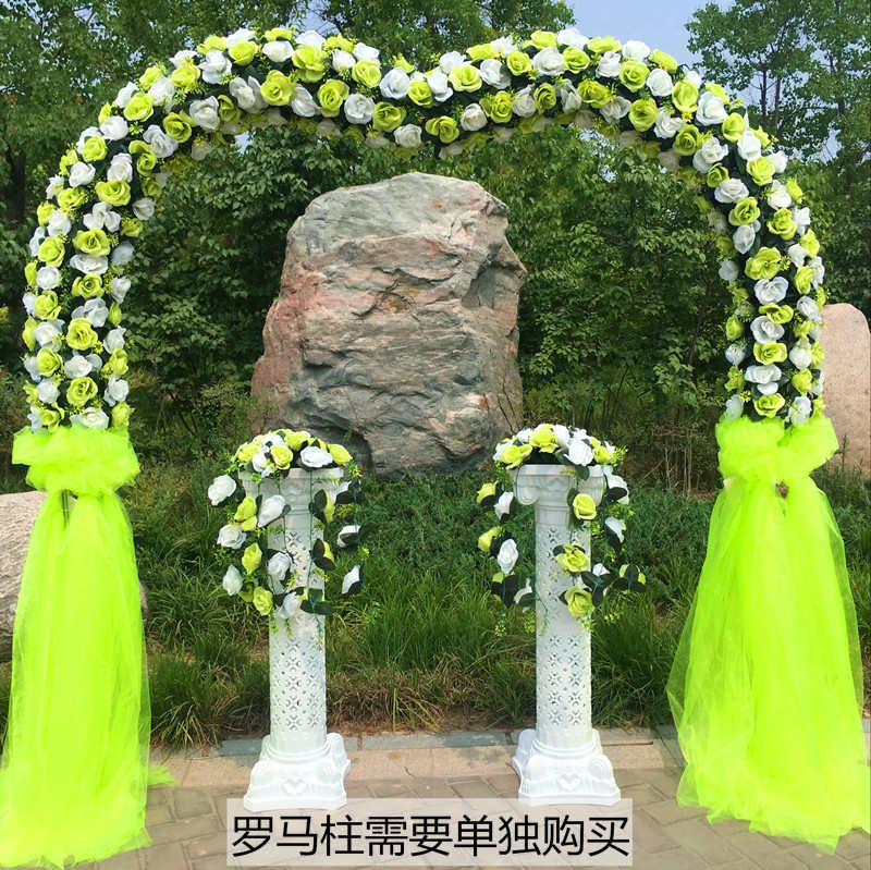 拱门庆批发活动布置拱门绢花结婚店花婚礼开业婚庆装饰拱门门新款