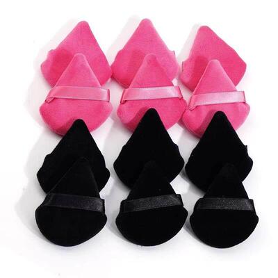 10/12 Pcs Triangle Powder Puff Wet Dry Use For Loose Powder