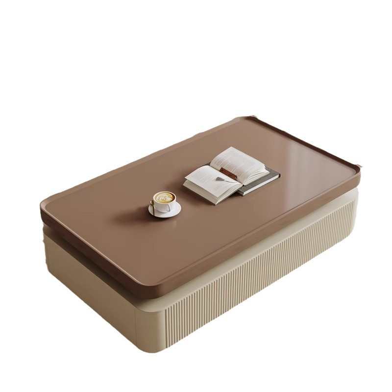 2024现代简约奶油风茶几家用客厅带抽屉茶几电视柜组合套装