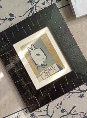 士绅小羊式小众客厅装饰画中古风走古廊书房复壁画设法计师艺B-44