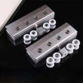 无孔玻璃吊轮钢化玻璃滑动门轮加重型无声滑轮淋浴房浴室滑动八个