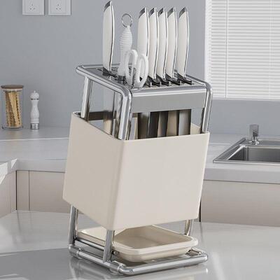 刀架置物架一体多能款厨厂家直供房刀架子家刀用台面放刀功具刀座