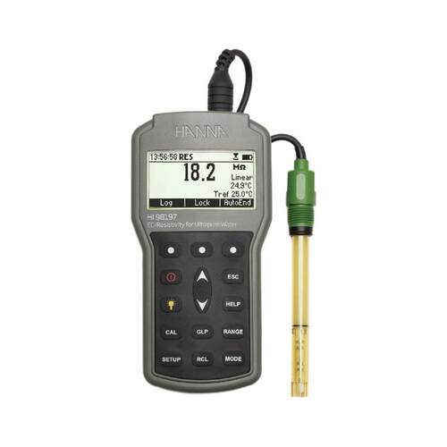 HI98197超纯水微电脑EC-TDS-电阻率-NaCI-°C测定仪