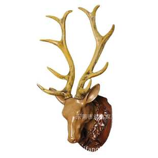 饰生财工艺品鹿鹿头 酒吧墙装 仿真 家居壁饰壁挂有欧式 挂件客饰