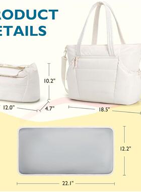 Urine bag, tote bag with baby stroller storage bag, large c