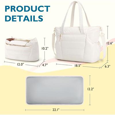 Urine bag, tote bag with baby stroller storage bag, large c