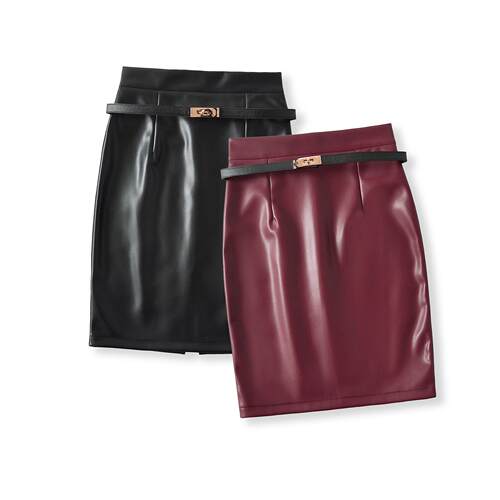 Fashionable leather skirt, female king style, grand waist