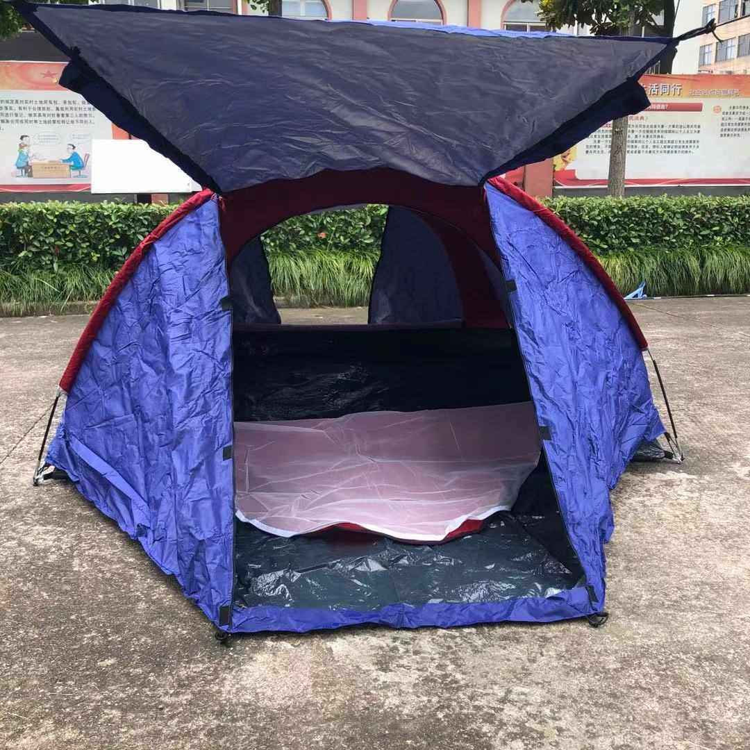 库存处理户外多人四季隧道帐篷 手动搭建帐篷 多人人单层野营帐篷