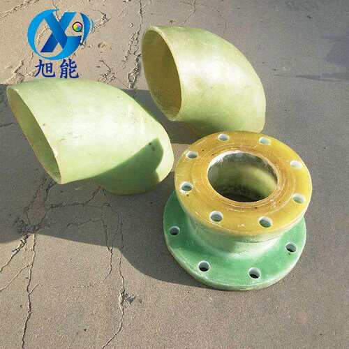 DN300玻璃DN300*4m弯90度玻璃钢法兰弯头玻头璃钢管件钢树脂含量