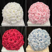 婚礼舞台布置玫瑰花花球婚庆布置婚房装 新品 韩式 饰仿真假花球成品