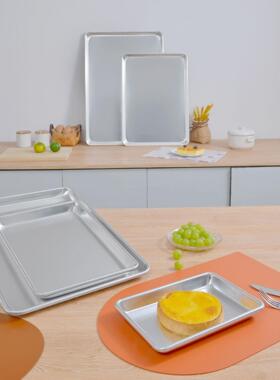 方形披盘铝制盘1005.萨0mm家用2商用5x16cm烘焙用具酒烤店加厚