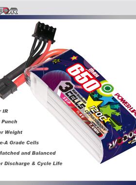 CODDAR鹰氪 650MAH 3S 11.4V 120C高倍率FPV航模3寸牙签机LiHV