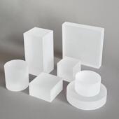 ll透明加厚亚克力板磨砂透光板灯光层板导光板圆棒圆柱喷砂方块底