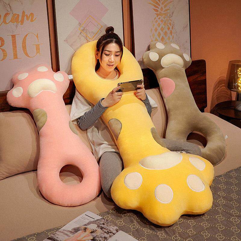 猫爪长条抱枕女生抱睡侧睡觉夹腿专用儿童宿舍可套头靠枕床头靠垫