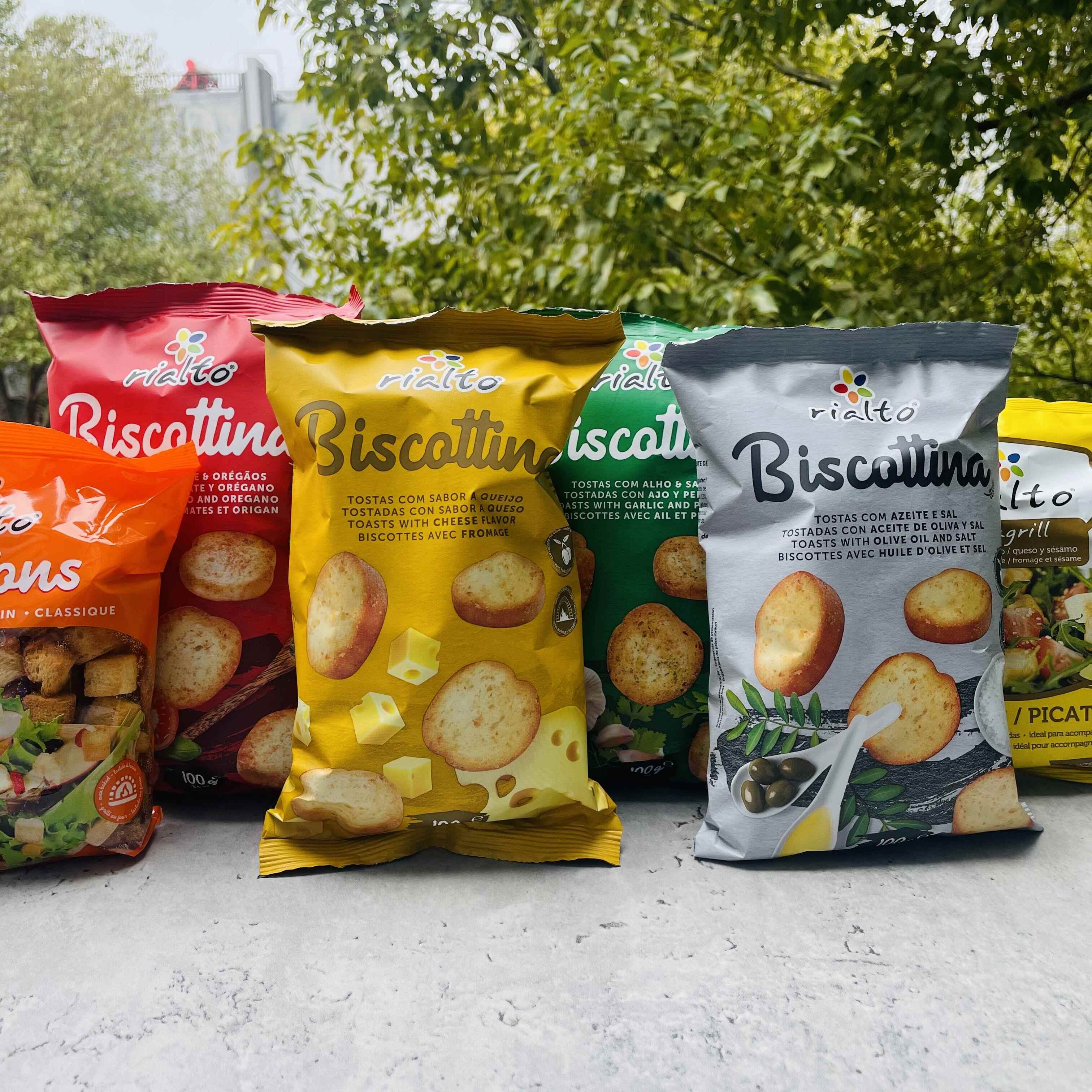 rialto biscottina葡萄牙进口丽爱哆面包干面包丁拌沙拉奶酪番茄