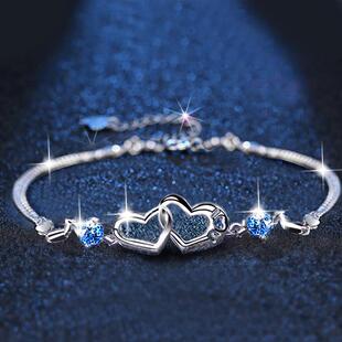 正品男银情侣纯手链女一对手镯轻奢众精致高级感新款生日礼小物送