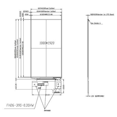 5.5寸彩色液晶高清AMOLED显示屏1080x1920带触摸TW550FH002D