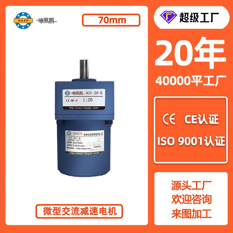 70型微型齿轮速机15W20W速电机相220V三相380V调速异步马达