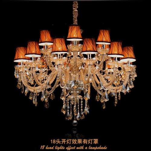 欧式水晶吊灯奢华别墅客厅餐厅水晶灯酒店宴会厅婚庆蜡烛水晶灯具