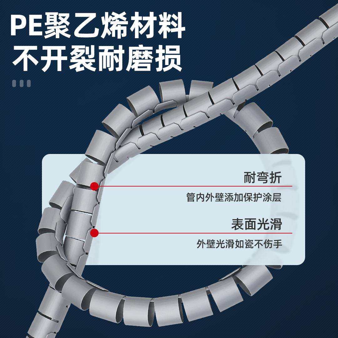 电脑电线新型包线管50米网线保护套防咬理线器固定束线管厂家