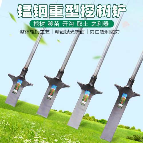 合金锰钢挖树铲挖树墩锹铲子铁锹园艺起树铲移植苗木开沟铲