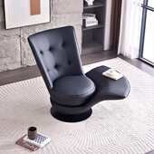 意式 轻奢现代创意单人旋转沙发椅别墅高定设计师旋转扶手沙发单椅