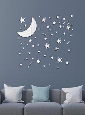 JM1010 流星月亮亚克力镜面墙贴DIY装饰儿童房客厅自粘装饰遮丑定