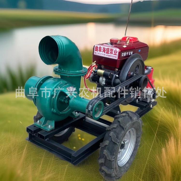 8寸柴油机单级离心泵工程排污抽水灌溉泵单缸卧式680立方抽水机