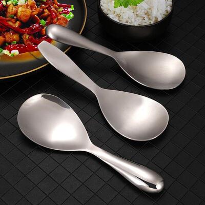 Stainless Steel Thickened Serving Spoon for Home Use, Large