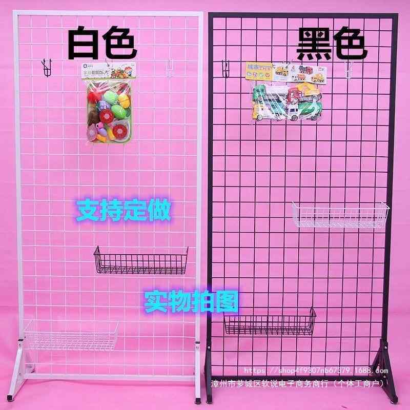 铁FEC地丝网格货架落市铁艺网片网架会双面展示架地摊收展纳置物