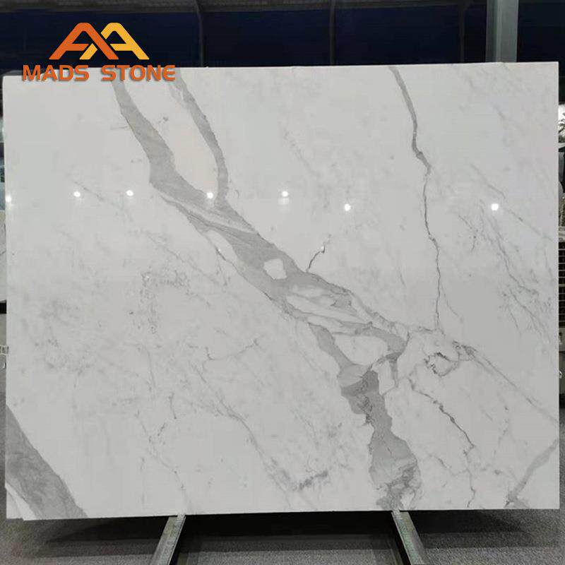 云浮麦斯中花白白色天然大理石板大理石门套洗手台飘窗石大板