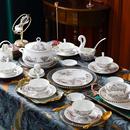 雪景餐具套装 家用 碗盘批发景德镇陶瓷餐具定制礼品LOGO碗盘碟套装