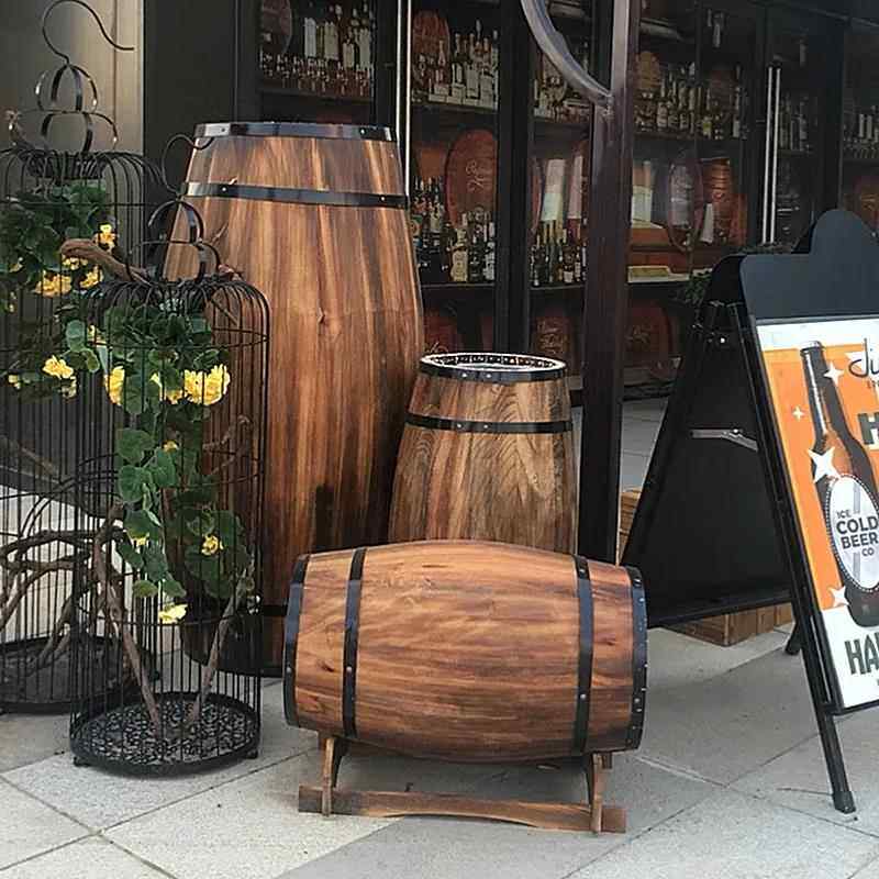 酒桶装饰橡木桶摆件道具红酒桶摄影木质婚庆酒窖实木酒庄橱窗陈列