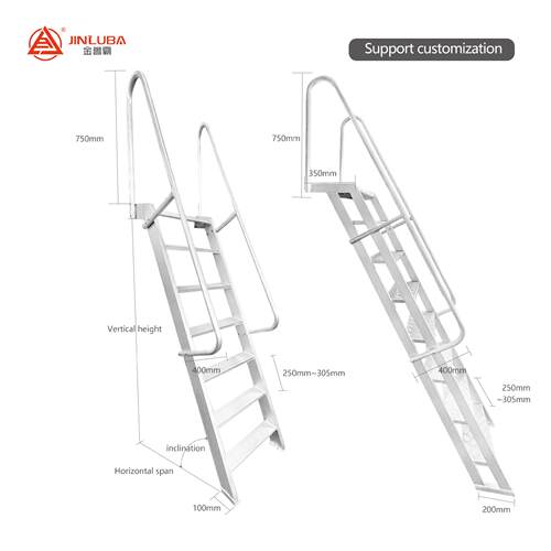 加厚焊接铝合金阁楼梯家用登高楼梯室外基坑爬梯车用梯工程库房梯