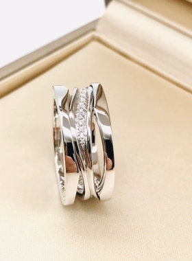 公价3.98万】99新宝格丽白金镂空钻石戒指正品尺码询客服AN858378