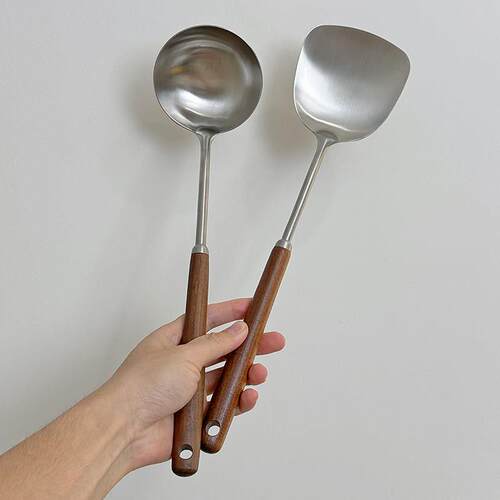 百畅家·316不锈钢胡桃木锅铲汤勺家用厨具套组灵活好受力
