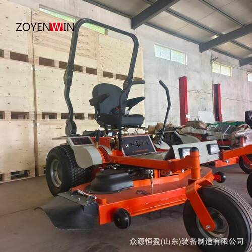 可爬坡零转弯座驾式草坪车骑乘式割草机 汽油自带粉碎后排集草机