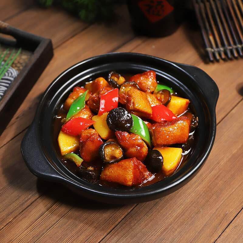 黄焖鸡米饭模型食物模具砂锅红烧牛腩食品道具假菜模