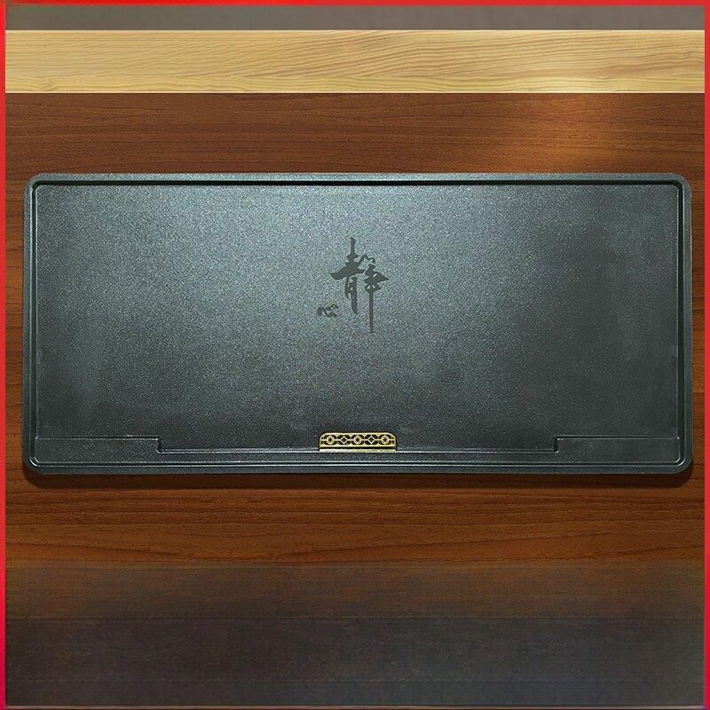 合成黑金石茶盘家用简易石茶海现代石茶桌功夫茶具架干茶盘
