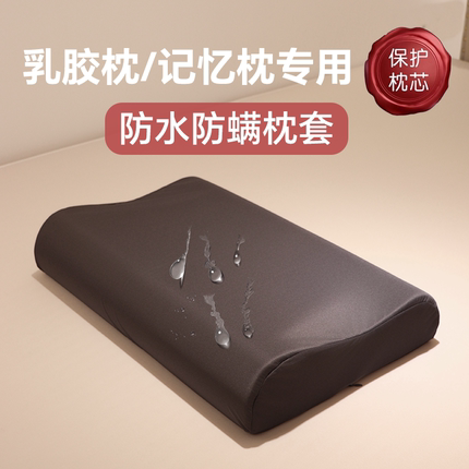 防口水隔脏乳胶枕套专用保护枕头套防头油泰国橡胶记忆枕芯内胆套