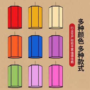 新中式 挂饰中秋国庆节灯笼 国潮风灯笼吊灯六角长四方形圆筒冬瓜装