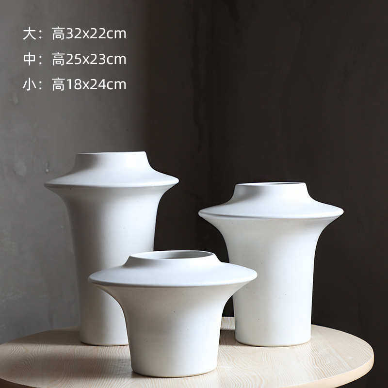 花瓶茶室禅意花盆陶艺泥干花陶陶手工器花陶罐粗摆件插花陶瓷