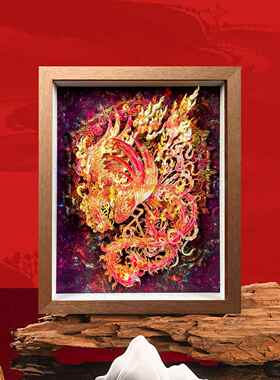 正品青摆件客非厅轻奢高档遗龙文创迁新居乔礼物开业玄关办公室新