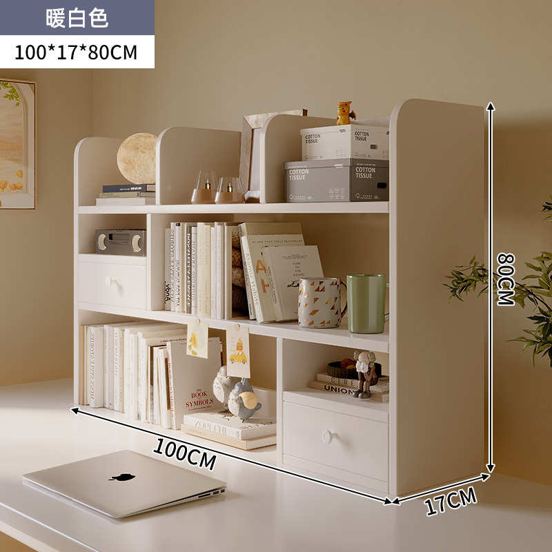书桌桌面物架置架子储学生书架柜桌上办公室收纳简易家用物小书架