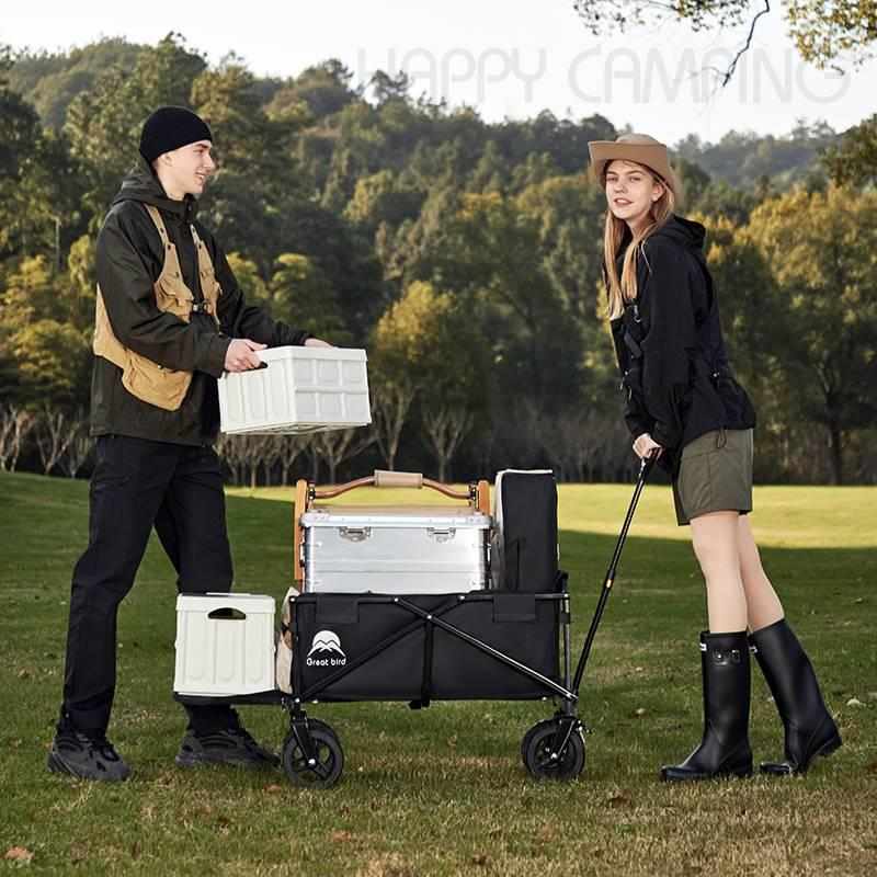 露营车摆摊便携小推车户外野餐营地车儿童推车快递折叠手拉车套装