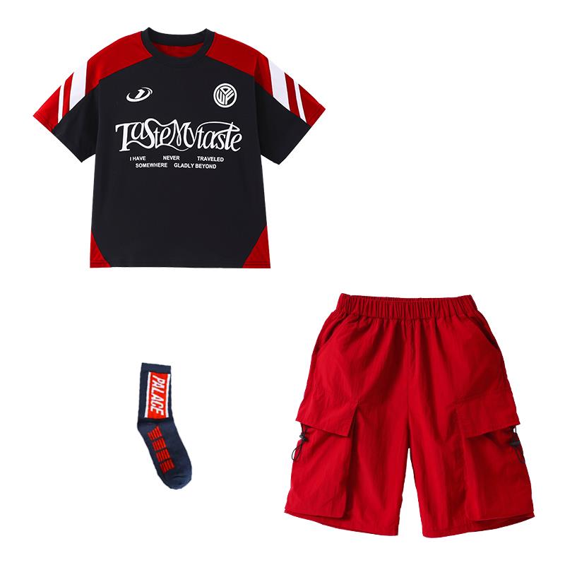 高档儿童演出街服六一童舞潮服夏季女童子嘻哈炸街表演服男幼儿架