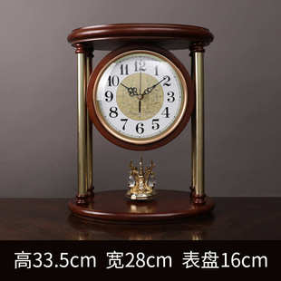 台钟家用钟表台式座钟摆件时钟实木中式摆坐客厅复古钟表摆钟