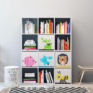 W7可比熊儿童实WMO书木收纳架书架绘柜本架实纳木宝宝玩具收柜组