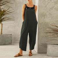 Womens Casual Cotton Adjustable Summer Bib Overalls thumbnail 3