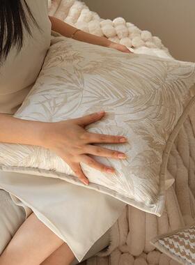 简现代米色系客厅约沙发抱枕轻软民装样板间酒店宿枕套奢床头FS75